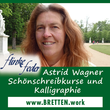Astrid Wagner bietet Schönschreibkurse und Kalligrafie an.